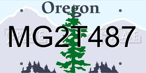 MG2T487 Oregon License Plate