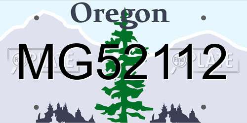 MG52112 Oregon License Plate