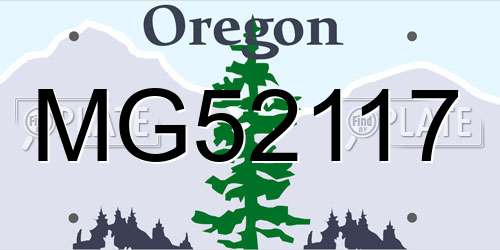 MG52117 Oregon License Plate