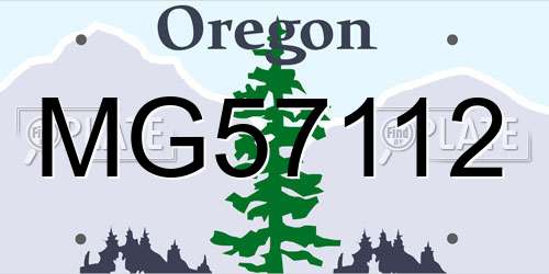 MG57112 Oregon License Plate