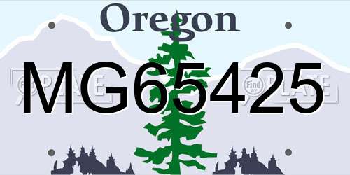 MG65425 Oregon License Plate
