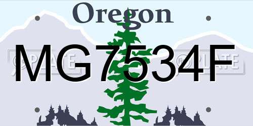 MG7534F Oregon License Plate