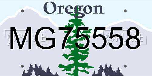 MG75558 Oregon License Plate