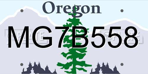MG7B558 Oregon License Plate