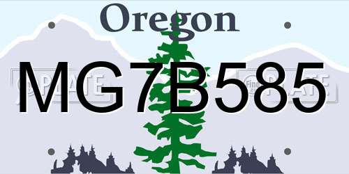 MG7B585 Oregon License Plate