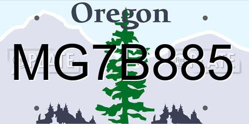 MG7B885 Oregon License Plate