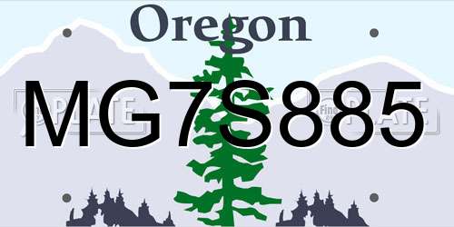 MG7S885 Oregon License Plate