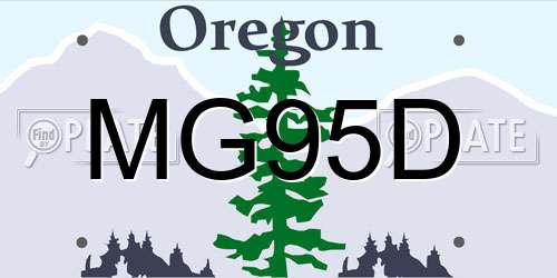 MG95D Oregon License Plate
