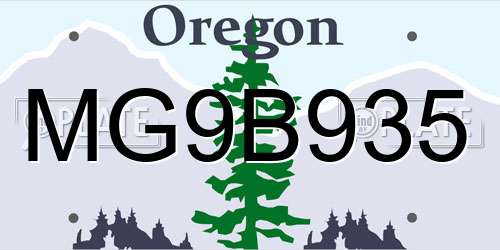 MG9B935 Oregon License Plate