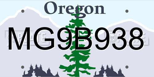 MG9B938 Oregon License Plate