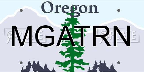 MGATRN Oregon License Plate