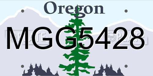 MGG5428 Oregon License Plate
