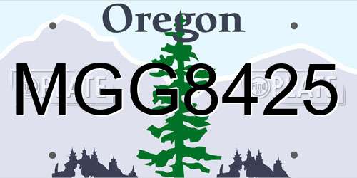 MGG8425 Oregon License Plate