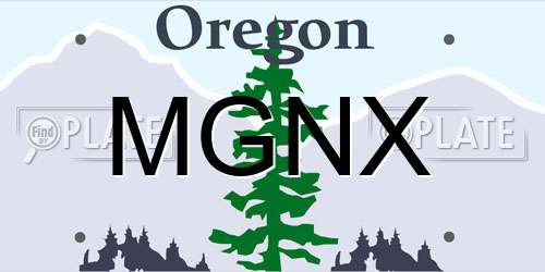 MGNX Oregon License Plate