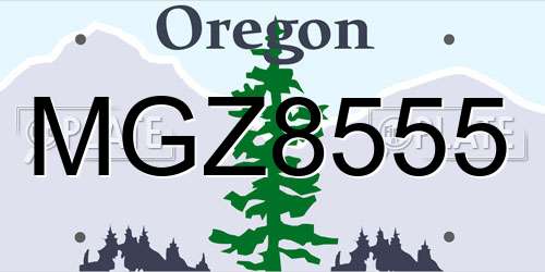 MGZ8555 Oregon License Plate