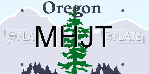 MHJT Oregon License Plate