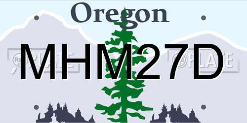 MHM27D Oregon License Plate