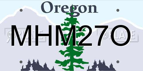 MHM27O Oregon License Plate