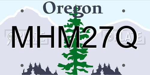 MHM27Q Oregon License Plate