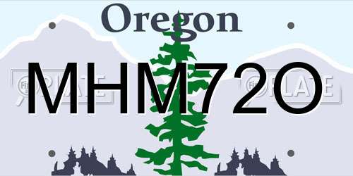 MHM72O Oregon License Plate