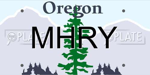 MHRY Oregon License Plate