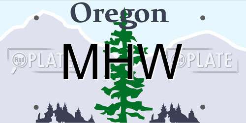 MHW Oregon License Plate
