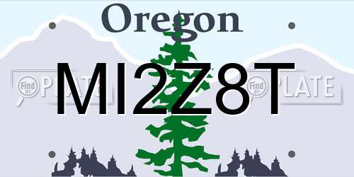 MI2Z8T Oregon License Plate