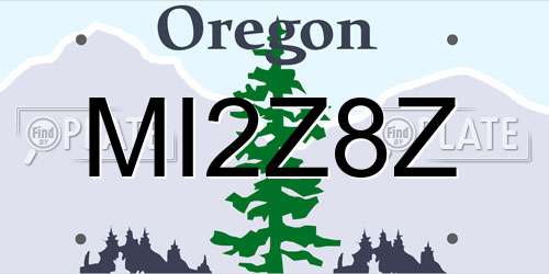 MI2Z8Z Oregon License Plate