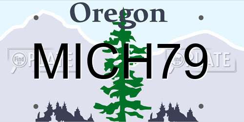 MICH79 Oregon License Plate