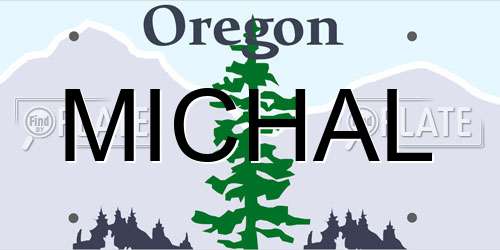 MICHAL Oregon License Plate