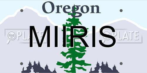 MIIRIS Oregon License Plate