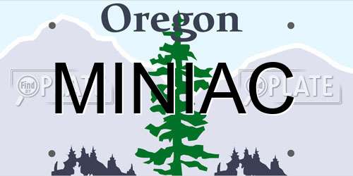 MINIAC Oregon License Plate