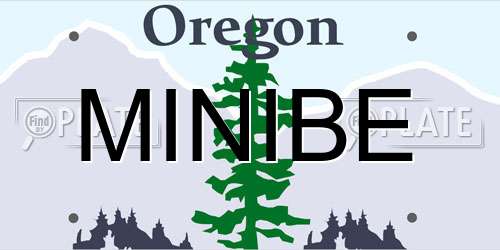 MINIBE Oregon License Plate