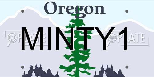 MINTY1 Oregon License Plate