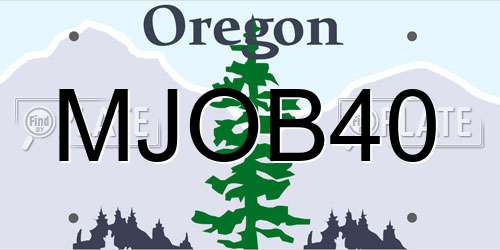 MJOB40 Oregon License Plate