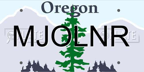 MJOLNR Oregon License Plate