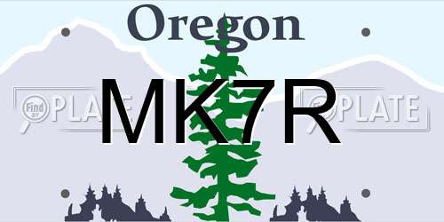 MK7R Oregon License Plate