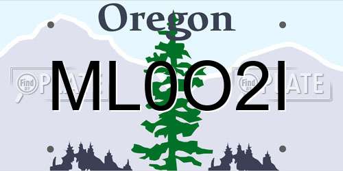 ML0O2I Oregon License Plate