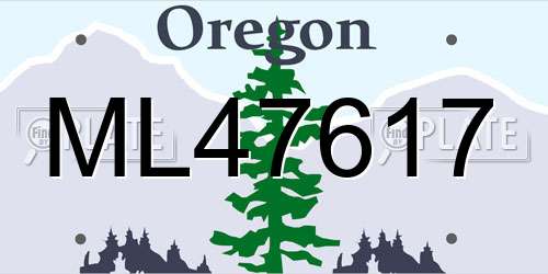 ML47617 Oregon License Plate