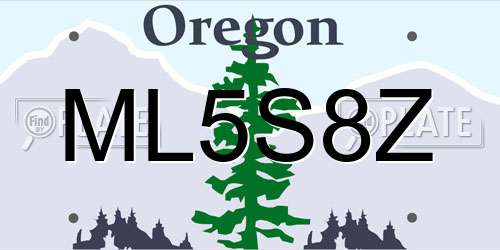 ML5S8Z Oregon License Plate