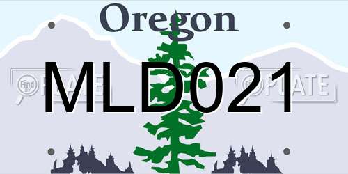 MLD021 Oregon License Plate
