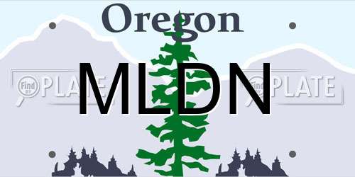 MLDN Oregon License Plate