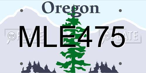 MLE475 Oregon License Plate
