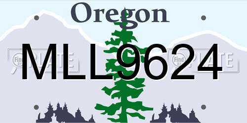 MLL9624 Oregon License Plate