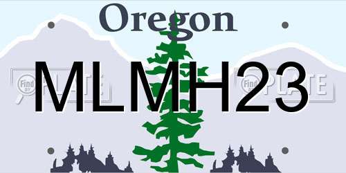 MLMH23 Oregon License Plate