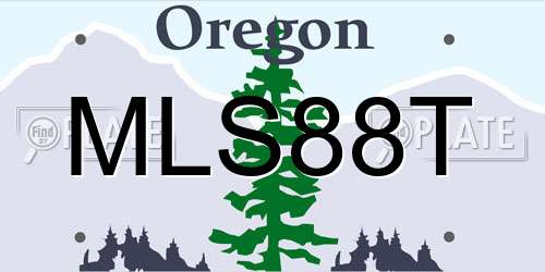 MLS88T Oregon License Plate