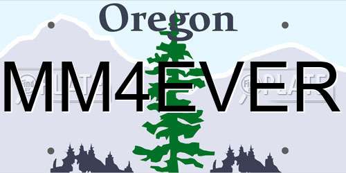 MM4EVER Oregon License Plate