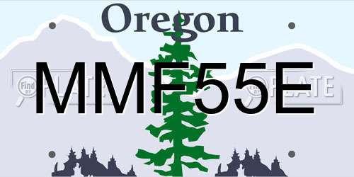 MMF55E Oregon License Plate
