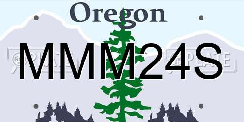 MMM24S Oregon License Plate