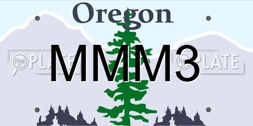 MMM3 Oregon License Plate